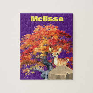 Personalise named Deer Jigsaw Puzzle