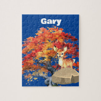 Personalise named Deer Jigsaw Puzzle