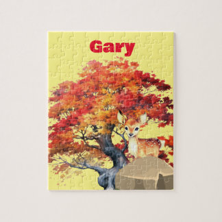 Personalise named Deer Jigsaw Puzzle