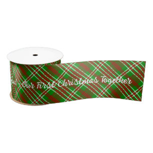Personalise Names Our First Christmas Together Sat Satin Ribbon