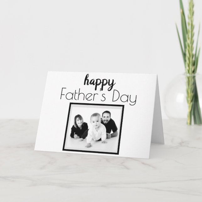 Personalise Names & Photo Template, Father's Day Holiday Card (Front)