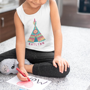 Personalise Native American Pink and Blue Girls  Baby T-Shirt
