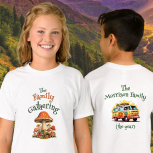 Personalise Nature Boy Girl Retro Family Reunion T-Shirt