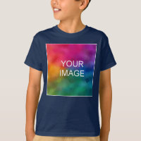 Personalise Navy Blue Template Add Photo Text Kids