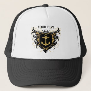 Personalise Navy Crest Trucker Hat