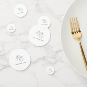 Personalise Newlyweds Wedding Bells White Confetti