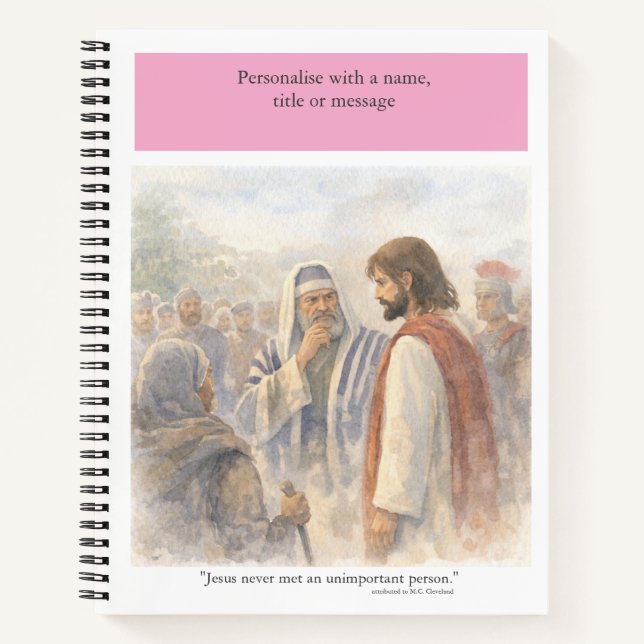 Personalise: No unimportant person Notebook (Front)