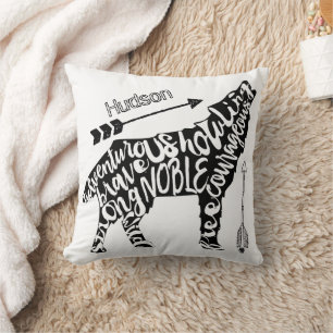 Personalise Noble Courageous Strong Wild Free Wolf Cushion