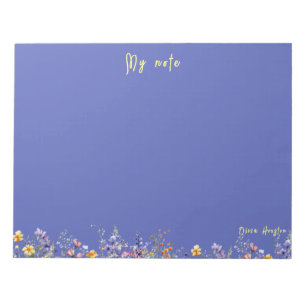 Personalise Notepad   Wildflowers Notepad