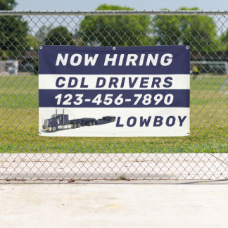 Personalise Now Hiring Lowboy CDL Drivers  Banner