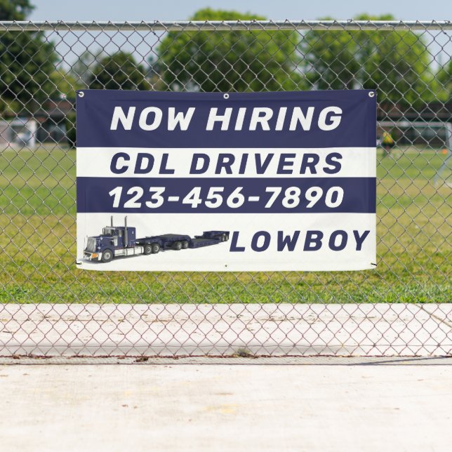 Personalise Now Hiring Lowboy CDL Drivers  Banner (Insitu)