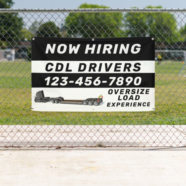 Personalise Now Hiring Oversize Load CDL Drivers  Banner (Insitu)
