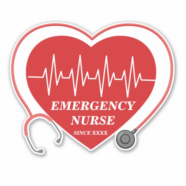 Personalise Nurse Love Heart EKG Stethoscope (Front)