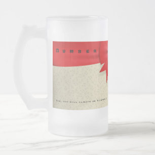 Personalise Official Title Holder Number One Dad Frosted Glass Beer Mug