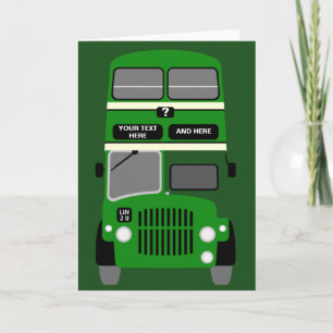 Personalise Old Liverpool Double Decker Bus Card