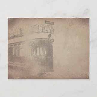 Personalise | Old Tram | Streetcar | Vintage Paper Postcard