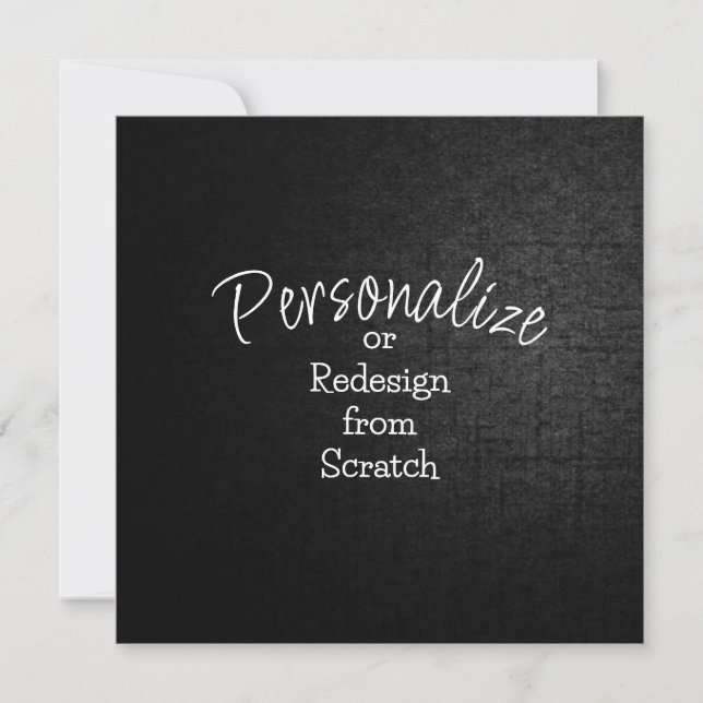 Personalise or Create from Scratch - (Front)