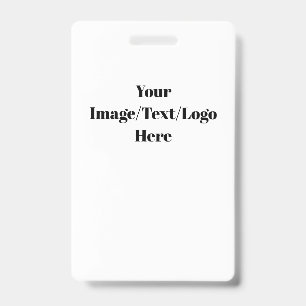 Personalise or Customise Blank Templates ID Badge