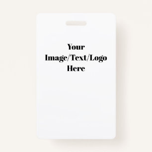 Personalise or Customise Blank Templates ID Badge