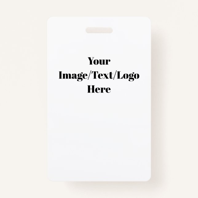 Personalise or Customise Blank Templates ID Badge (Front)