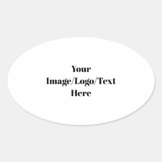Personalise or Customise Blank Templates Oval Sticker