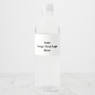 Personalise or Customise Blank Templates Water Bottle Label