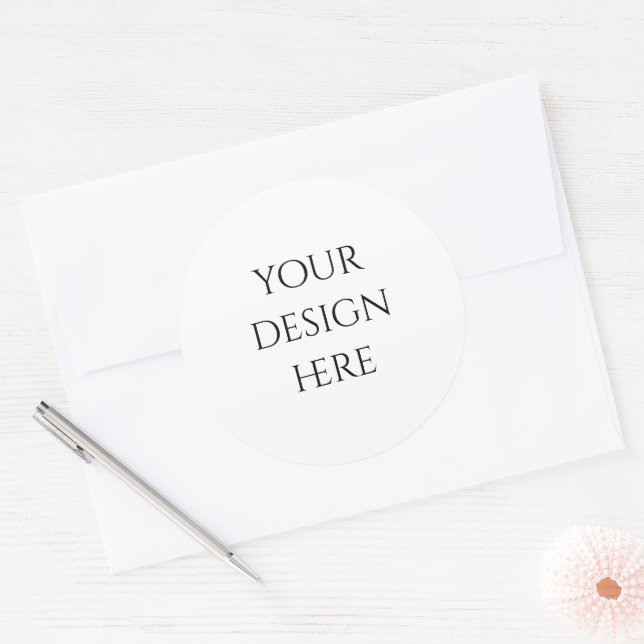 Personalise or Customise  Classic Round Sticker (Envelope)