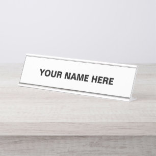 Personalise or Customise Desk Name Plate