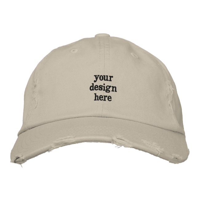 Personalise or Customise  Embroidered Hat (Front)