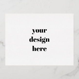 Personalise or Customise  Foil Holiday Postcard