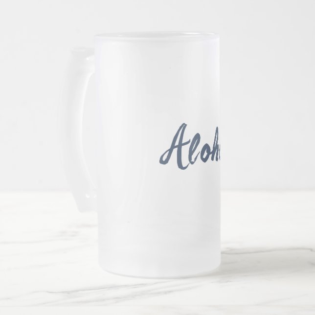Personalise or Customise Frosted Glass Beer Mug (Front Left)