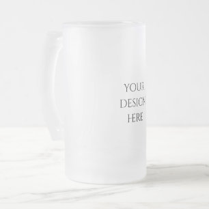 Personalise or Customise  Frosted Glass Beer Mug