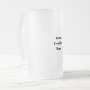 Personalise or Customise Frosted Glass Beer Mug