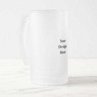 Personalise or Customise  Frosted Glass Beer Mug