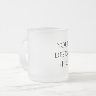 Personalise or Customise Frosted Glass Coffee Mug