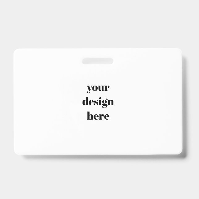 Personalise or Customise  ID Badge (Front)