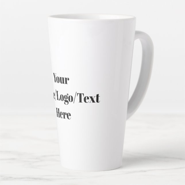 Personalise or Customise Latte Mug (Right Angle)