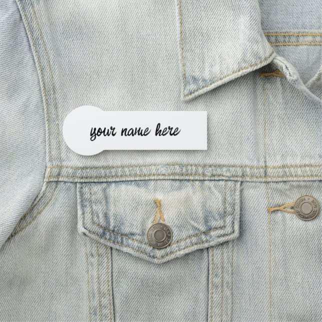 Personalise or Customise  Name Tag (In Situ)