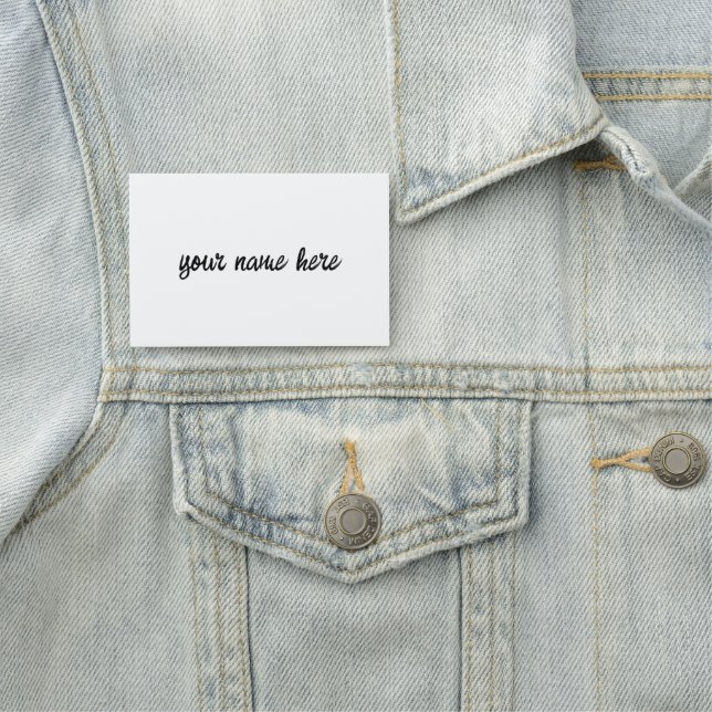 Personalise or Customise  Name Tag (In Situ)