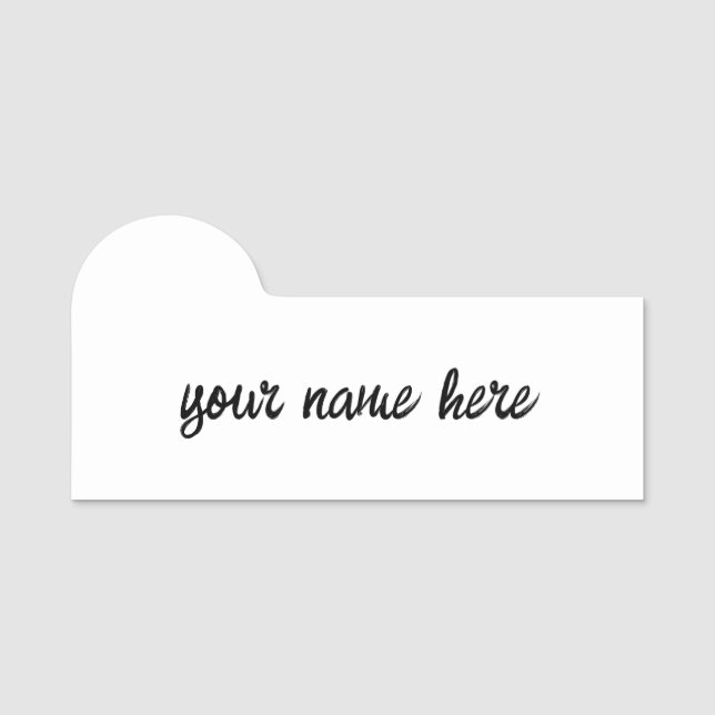 Personalise or Customise  Name Tag (Front)