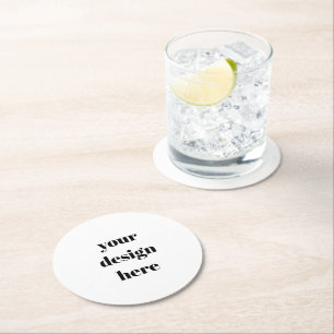 Personalise or Customise Round Paper Coaster