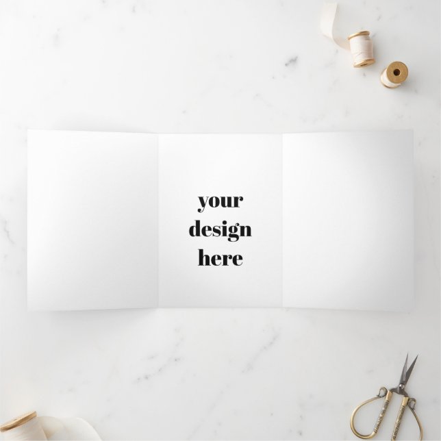 Personalise or Customise  Tri-Fold Card (Inside)