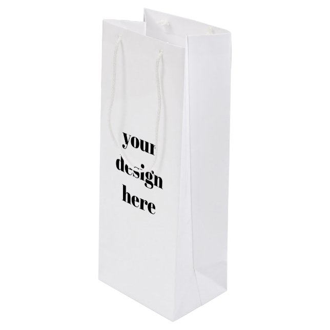 Personalise or Customise Wine Gift Bag (Front Angled)