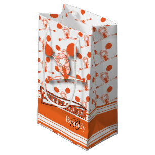 Personalise Orange Cheerleader -  Small Gift Bag