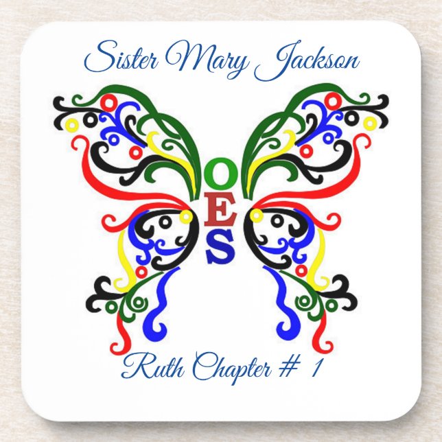 Personalise Order of Eastern Star  Coaster (Front)