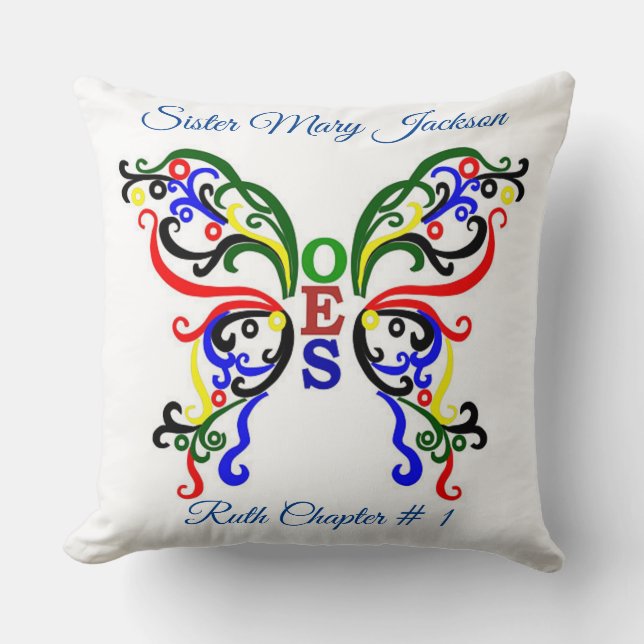 Personalise Order of Eastern Star  Cushion (Front)