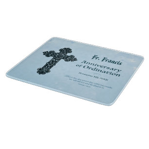 Personalise, Ordination Anniversary Priest, Cross Cutting Board