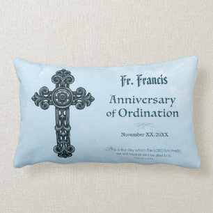 Personalise, Ordination Anniversary Priest, Cross Lumbar Cushion