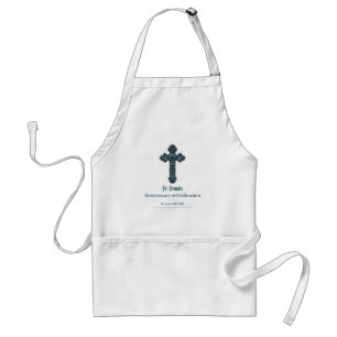 Personalise, Ordination Anniversary Priest, Cross Standard Apron