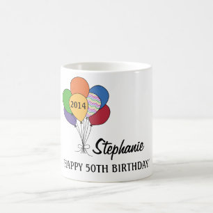 Personalise Our 50th Birthday Balloon Mug